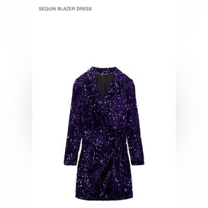 Zara sequin blazer dress